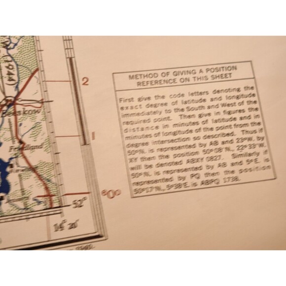 US WWII 1944 Map of Berlin Region 3rd Edition 1944 Survey WW2 USA 33.5"x28" - Picture 7 of 16